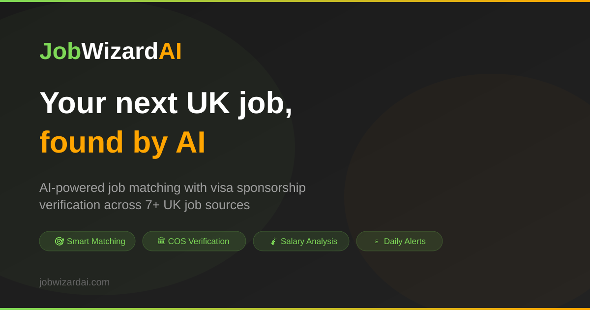 Job Sources JobWizard AI — Your next UK job, found by AI